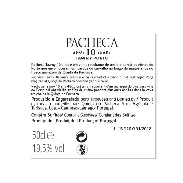 Pacheca Port 10 Years Tawny 50cl - Quinta da Pacheca - Douro Valley